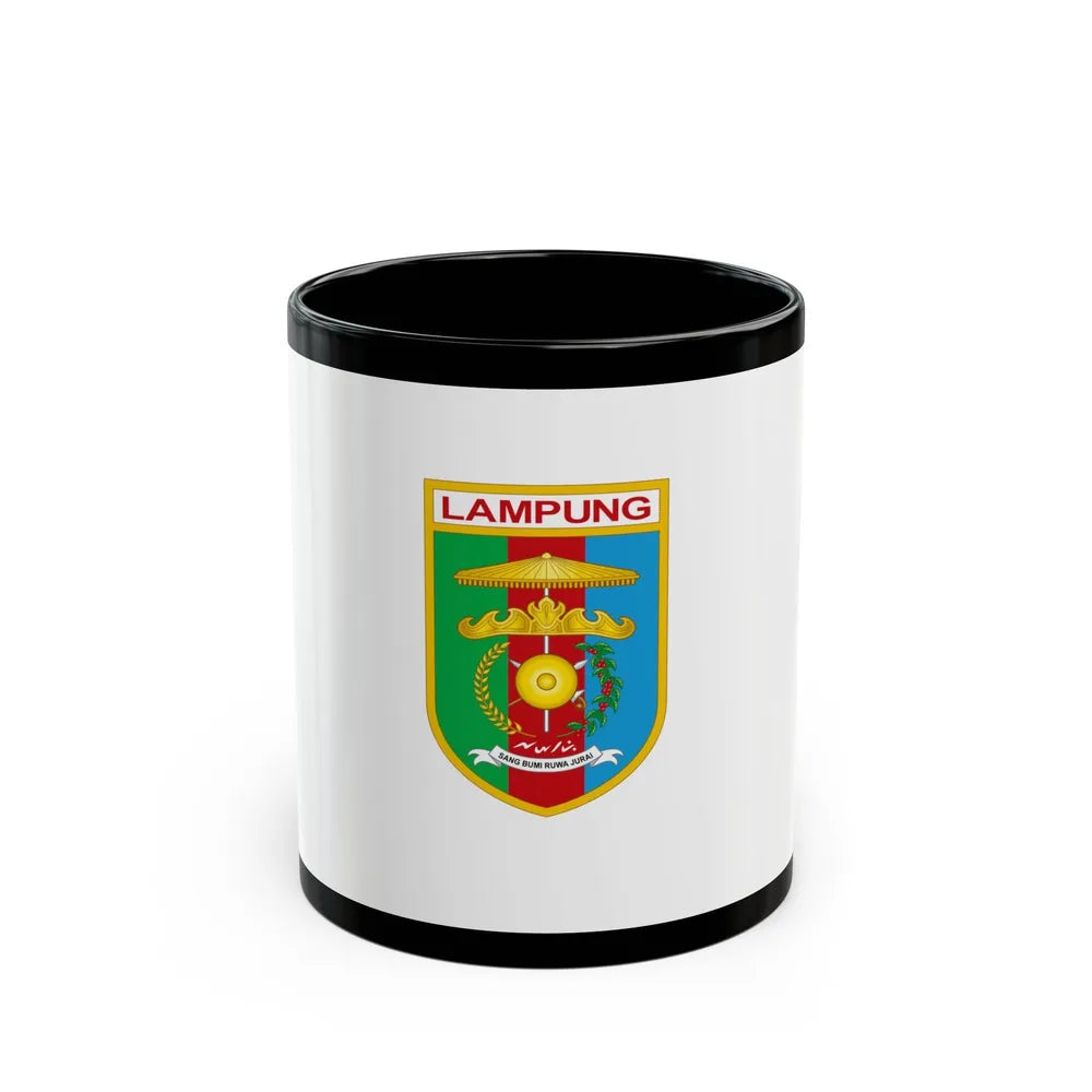 Flag of Lampung Indonesia - Black Coffee Mug-11oz-Go Mug Yourself