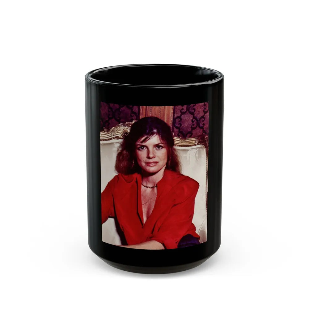 Katharine Ross #94 (Vintage Female Icon) Black Coffee Mug-15oz-Go Mug Yourself