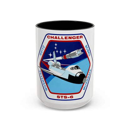 STS 6 (NASA) Accent Coffee Mug-15oz-Black-Go Mug Yourself