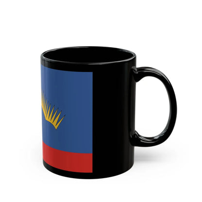 Flag of Murmansk Oblast Russia - Black Coffee Mug-Go Mug Yourself