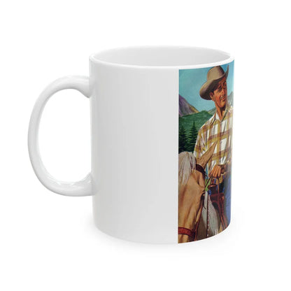 Dude Ranch, Arrow advertisement, 1954 - White Coffee Mug-Go Mug Yourself