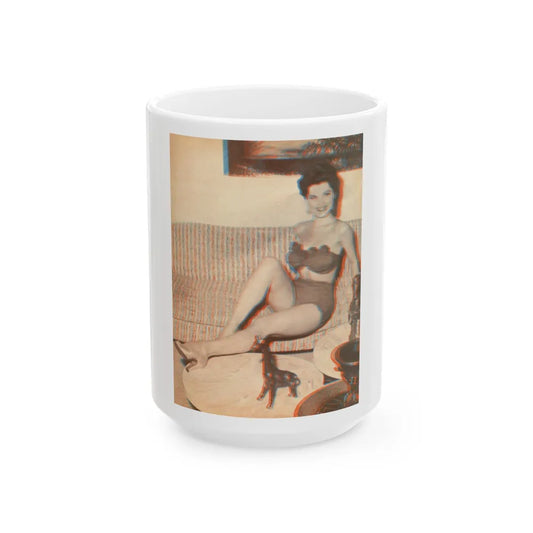 Debra Paget #325 (Vintage Female Icon) White Coffee Mug-15oz-Go Mug Yourself