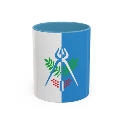 Flag of Izhevsk Russia - Accent Coffee Mug-11oz-Light Blue-Go Mug Yourself