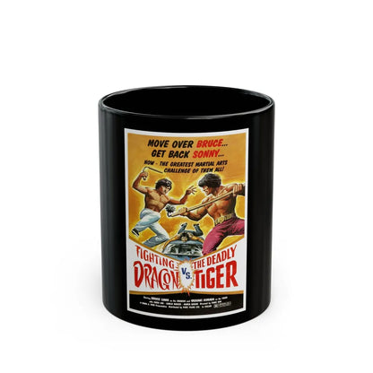 FIGHTING DRAGON VS DEADLY TIGER 1974 Movie Poster - Black Coffee Mug-11oz-Go Mug Yourself