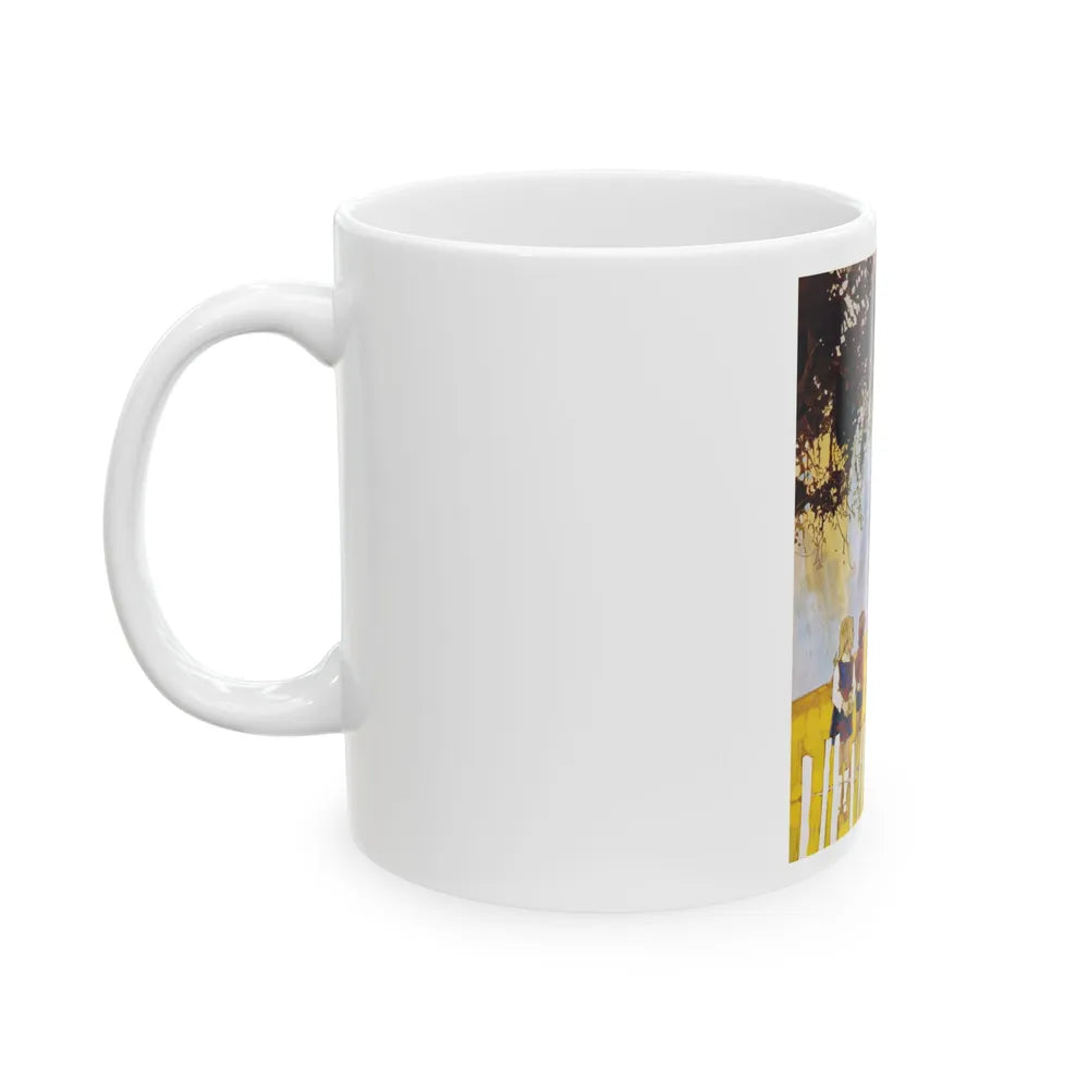 George And The Holiday Cottage by Antonia Browne, Woman magazine, 1975 - White Coffee Mug-Go Mug Yourself