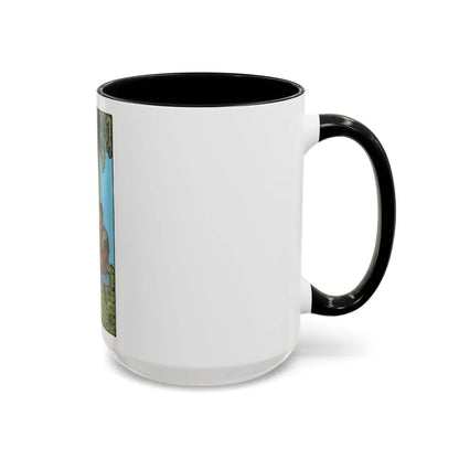 The 4 of Cups (Tarot Card) Accent Coffee Mug-Go Mug Yourself