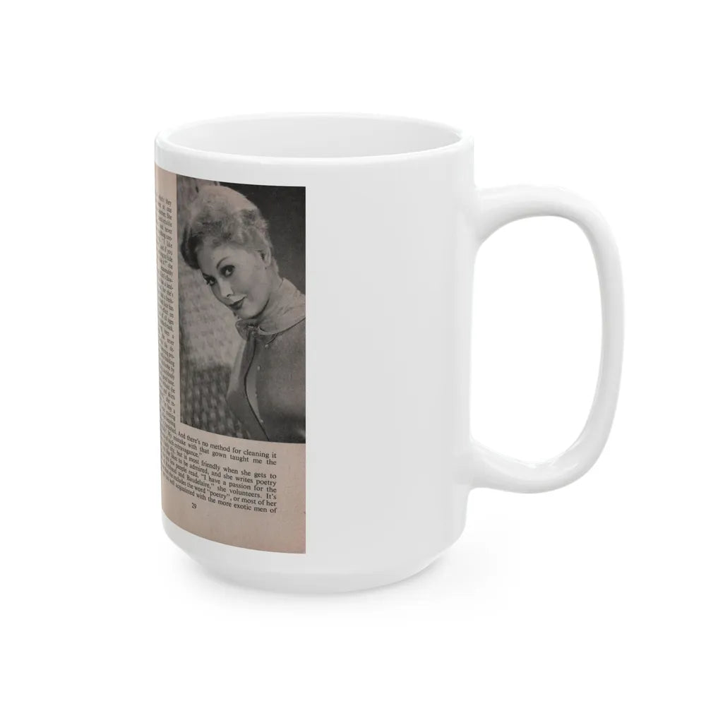 Kim Novak #153 - Scanned Mag. 66 Photos (Vintage Female Icon) White Coffee Mug-Go Mug Yourself