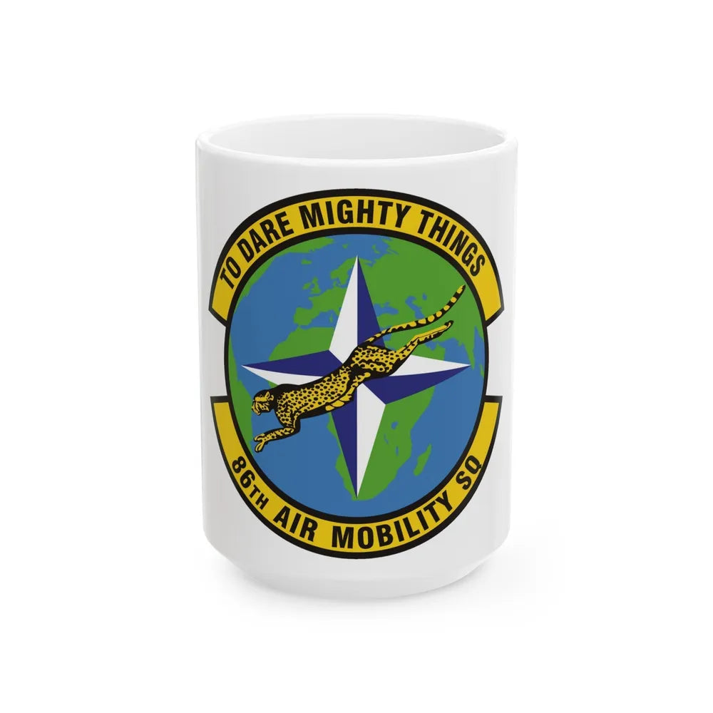 86th Air Mobility Squadron (U.S. Air Force) White Coffee Mug-15oz-Go Mug Yourself