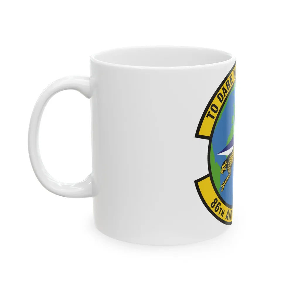 86th Air Mobility Squadron (U.S. Air Force) White Coffee Mug-Go Mug Yourself