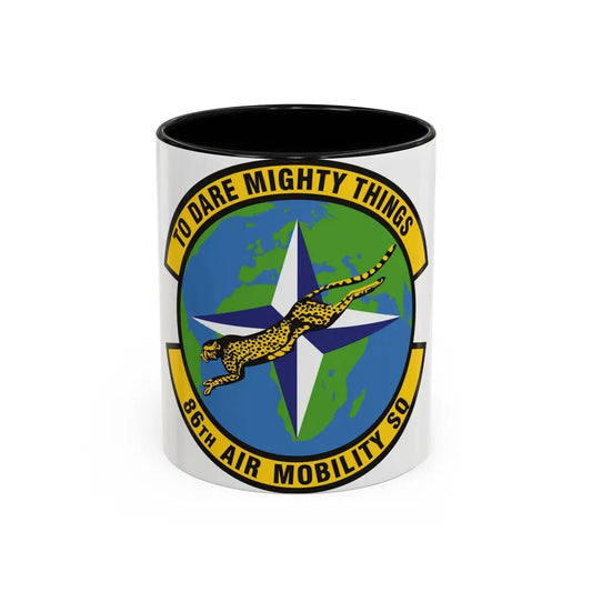 86th Air Mobility Squadron (U.S. Air Force) Accent Coffee Mug 11oz Black - Go Mug Yourself