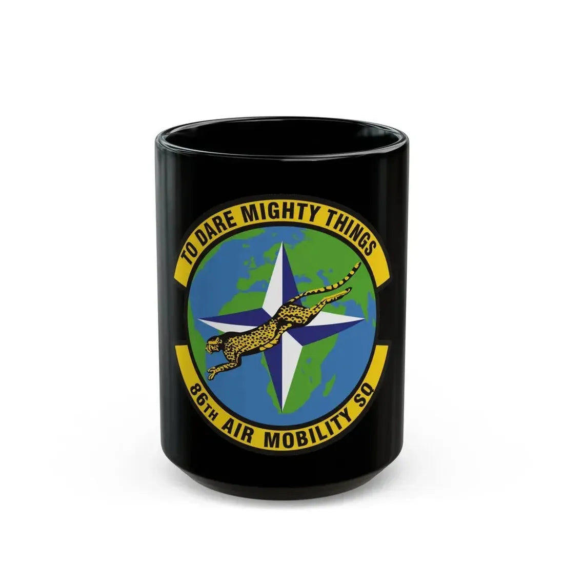 86th Air Mobility Squadron (U.S. Air Force) Black Coffee Mug 15oz - Go Mug Yourself