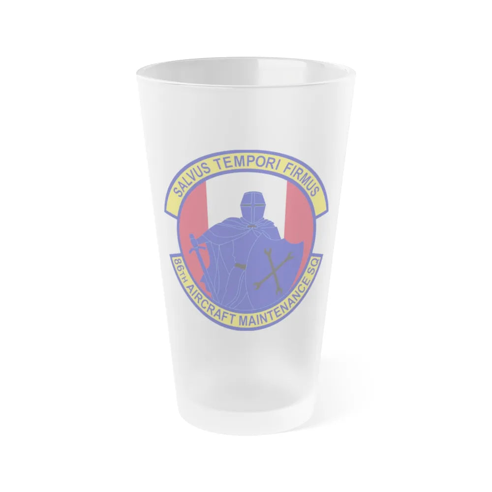 86th Aircraft Maintenance Squadron (U.S. Air Force) Frosted Pint Glass 16oz-16oz-Frosted-Go Mug Yourself