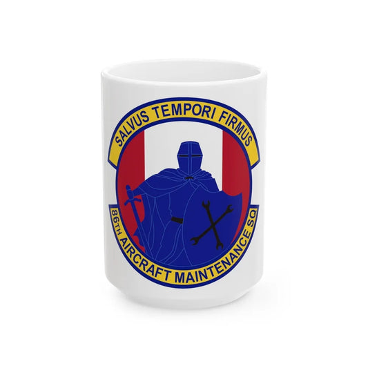 86th Aircraft Maintenance Squadron (U.S. Air Force) White Coffee Mug-15oz-Go Mug Yourself