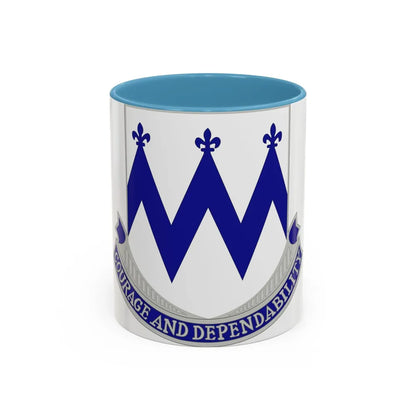 86th Infantry Regiment (U.S. Army) Accent Coffee Mug-11oz-Light Blue-Go Mug Yourself