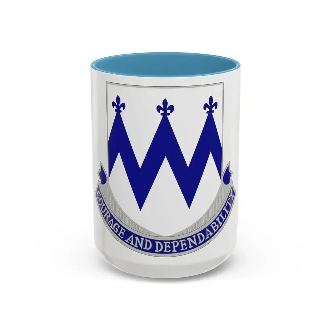 86th Infantry Regiment (U.S. Army) Accent Coffee Mug 15oz Light Blue - Go Mug Yourself