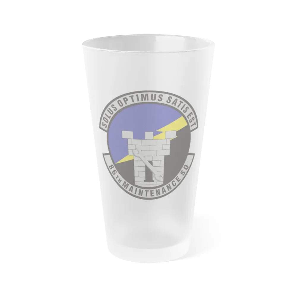 86th Maintenance Squadron (U.S. Air Force) Frosted Pint Glass 16oz-Go Mug Yourself