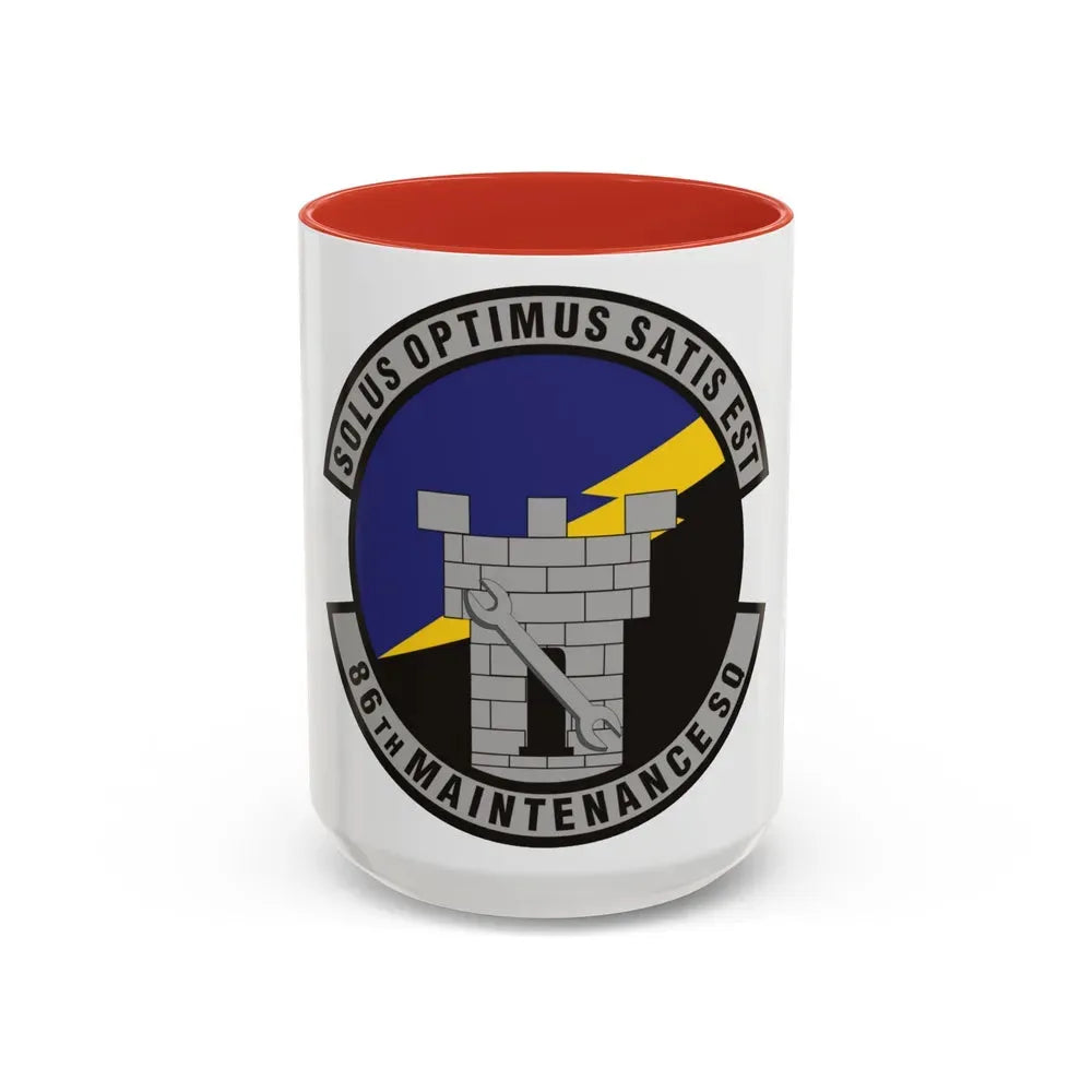 86th Maintenance Squadron (U.S. Air Force) Accent Coffee Mug 15oz Red - Go Mug Yourself