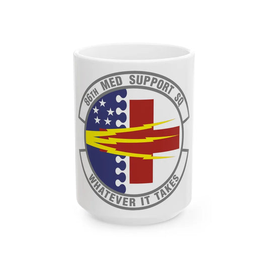 86th Medical Support Squadron (U.S. Air Force) White Coffee Mug-15oz-Go Mug Yourself