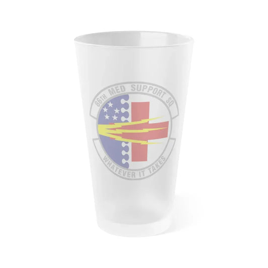 86th Medical Support Squadron (U.S. Air Force) Frosted Pint Glass 16oz 16oz Frosted - Go Mug Yourself