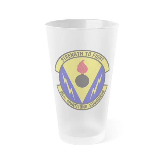 86th Munitions Squadron (U.S. Air Force) Frosted Pint Glass 16oz-Go Mug Yourself