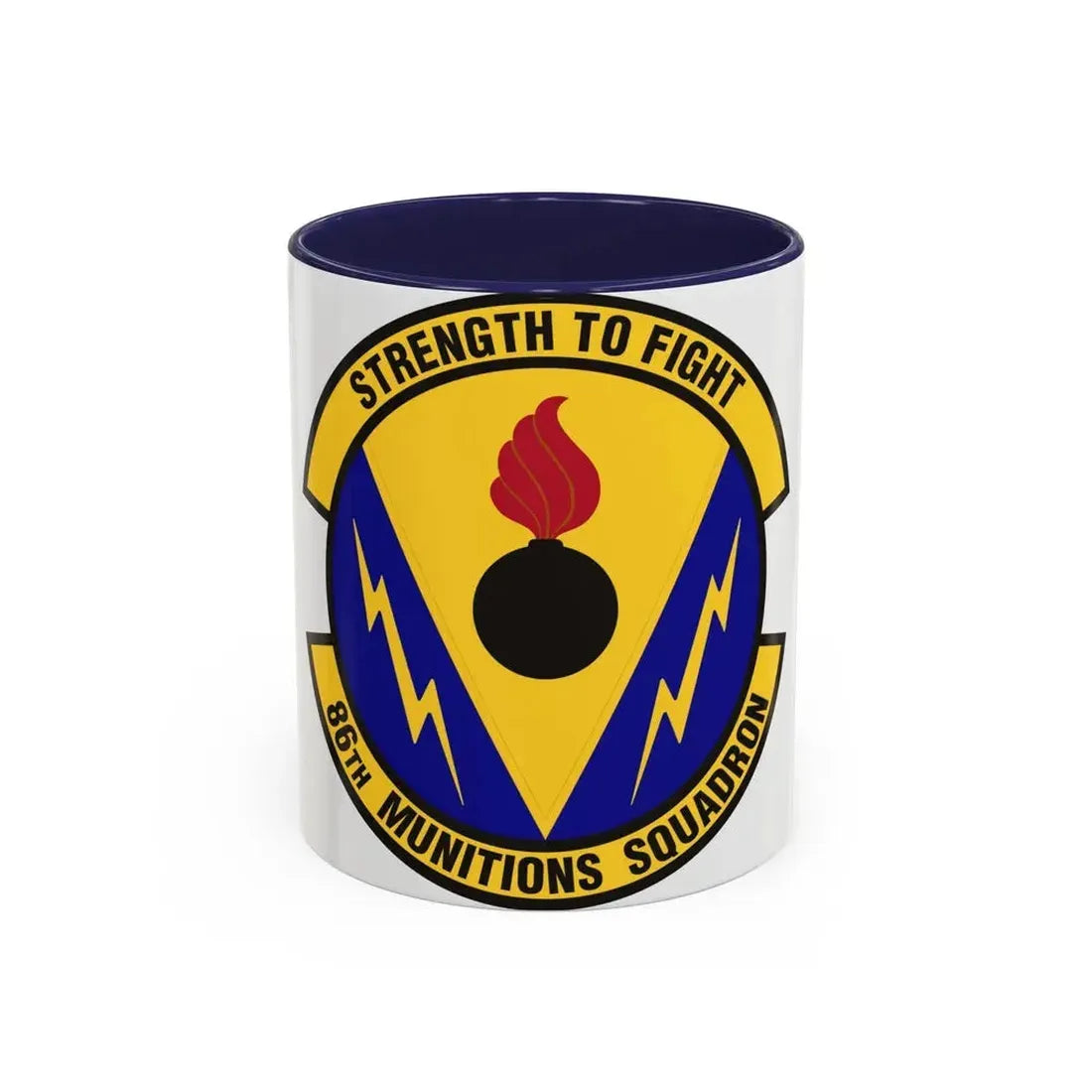 86th Munitions Squadron (U.S. Air Force) Accent Coffee Mug 11oz Navy - Go Mug Yourself