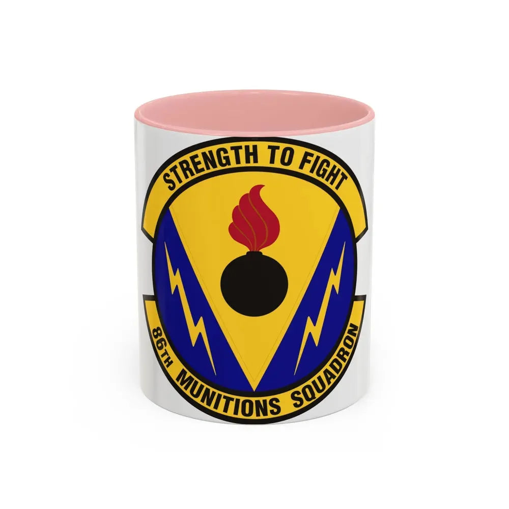 86th Munitions Squadron (U.S. Air Force) Accent Coffee Mug 11oz Pink - Go Mug Yourself