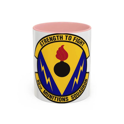 86th Munitions Squadron (U.S. Air Force) Accent Coffee Mug 11oz Pink - Go Mug Yourself