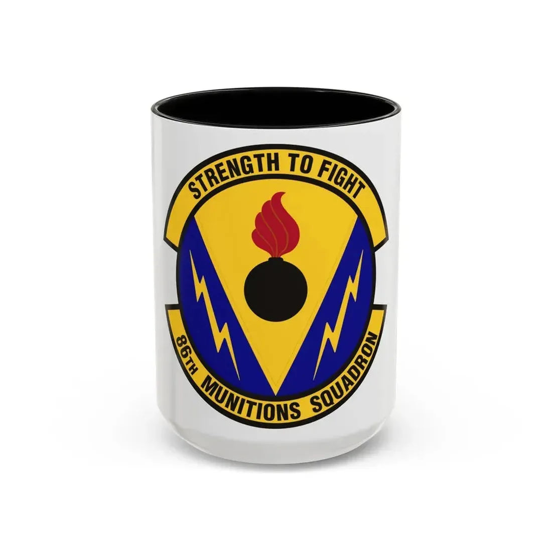 86th Munitions Squadron (U.S. Air Force) Accent Coffee Mug 15oz Black - Go Mug Yourself