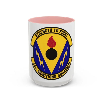 86th Munitions Squadron (U.S. Air Force) Accent Coffee Mug 15oz Pink - Go Mug Yourself