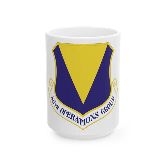 86th Operations Group (U.S. Air Force) White Coffee Mug-15oz-Go Mug Yourself