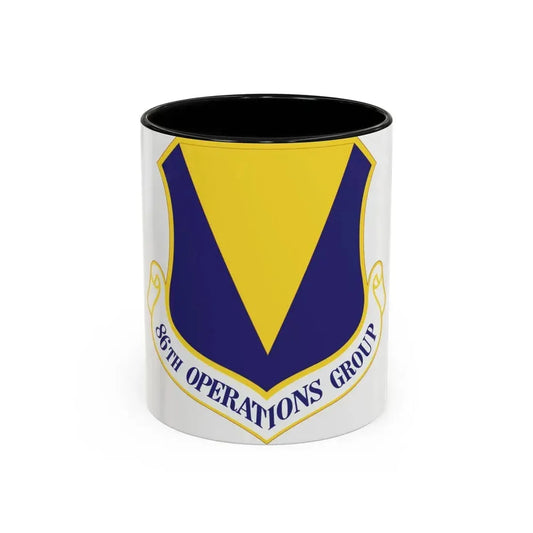 86th Operations Group (U.S. Air Force) Accent Coffee Mug 11oz Black - Go Mug Yourself