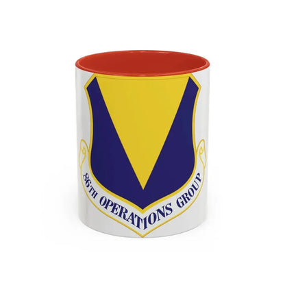 86th Operations Group (U.S. Air Force) Accent Coffee Mug 11oz Red - Go Mug Yourself