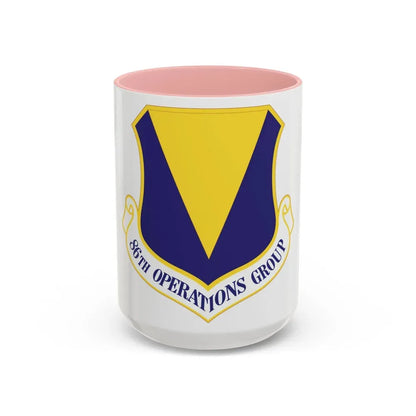 86th Operations Group (U.S. Air Force) Accent Coffee Mug 15oz Pink - Go Mug Yourself