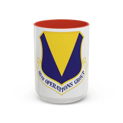 86th Operations Group (U.S. Air Force) Accent Coffee Mug 15oz Red - Go Mug Yourself