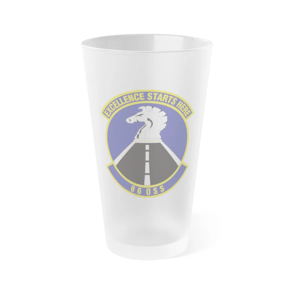 86th Operations Support Squadron (U.S. Air Force) Frosted Pint Glass 16oz-16oz-Frosted-Go Mug Yourself