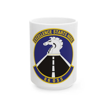 86th Operations Support Squadron (U.S. Air Force) White Coffee Mug-15oz-Go Mug Yourself