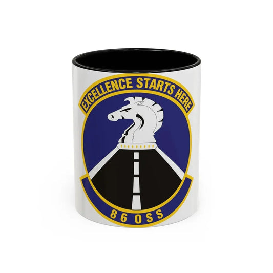 86th Operations Support Squadron (U.S. Air Force) Accent Coffee Mug 11oz Black - Go Mug Yourself