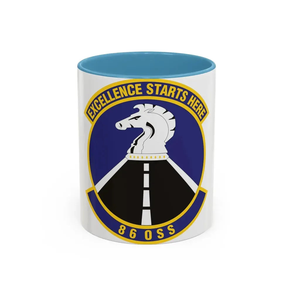 86th Operations Support Squadron (U.S. Air Force) Accent Coffee Mug 11oz Light Blue - Go Mug Yourself