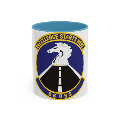86th Operations Support Squadron (U.S. Air Force) Accent Coffee Mug 11oz Light Blue - Go Mug Yourself