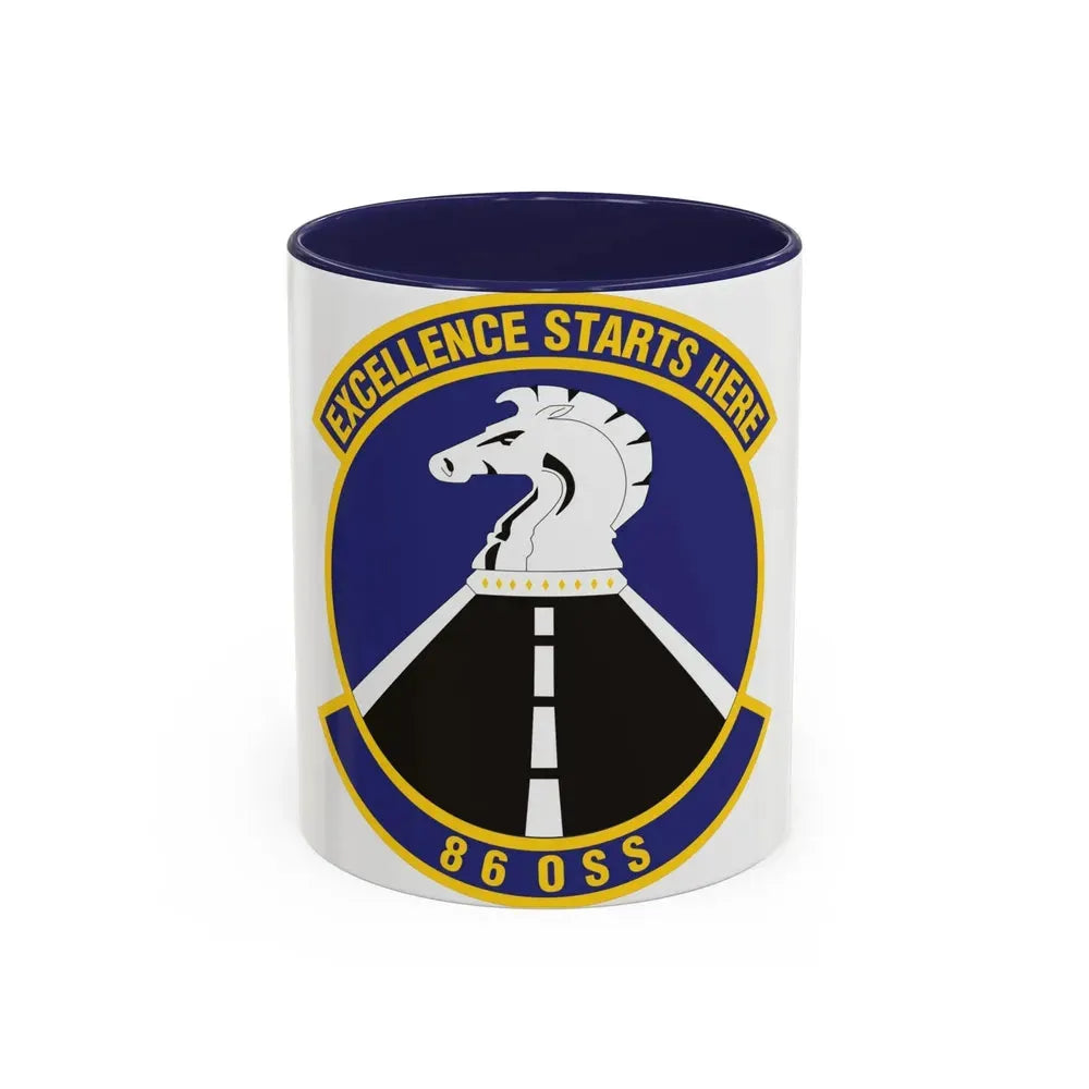 86th Operations Support Squadron (U.S. Air Force) Accent Coffee Mug 11oz Navy - Go Mug Yourself