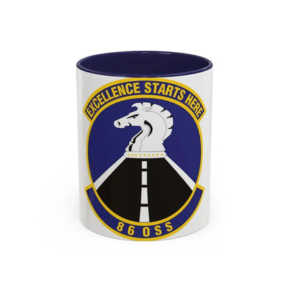 86th Operations Support Squadron (U.S. Air Force) Accent Coffee Mug 11oz Navy - Go Mug Yourself