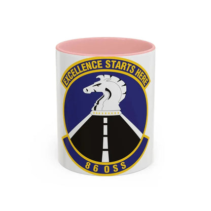 86th Operations Support Squadron (U.S. Air Force) Accent Coffee Mug 11oz Pink - Go Mug Yourself