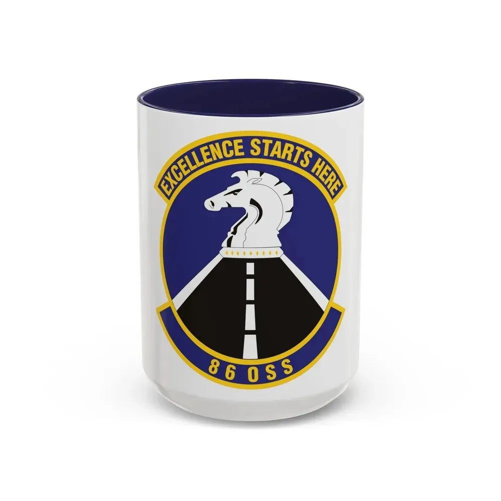 86th Operations Support Squadron (U.S. Air Force) Accent Coffee Mug 15oz Navy - Go Mug Yourself
