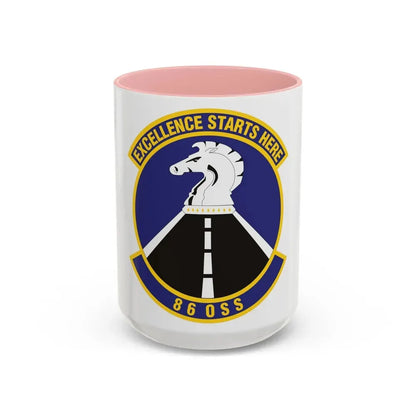 86th Operations Support Squadron (U.S. Air Force) Accent Coffee Mug 15oz Pink - Go Mug Yourself