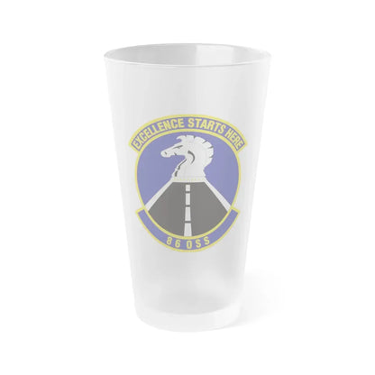 86th Operations Support Squadron (U.S. Air Force) Frosted Pint Glass 16oz 16oz Frosted - Go Mug Yourself