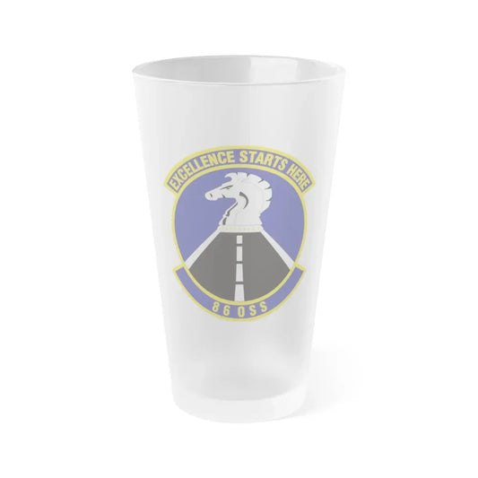 86th Operations Support Squadron (U.S. Air Force) Frosted Pint Glass 16oz 16oz Frosted - Go Mug Yourself