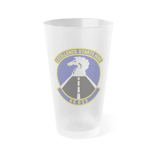 86th Operations Support Squadron (U.S. Air Force) Frosted Pint Glass 16oz 16oz Frosted - Go Mug Yourself
