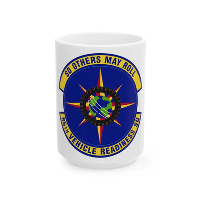 86th Vehicle Readiness Squadron (U.S. Air Force) White Coffee Mug-15oz-Go Mug Yourself