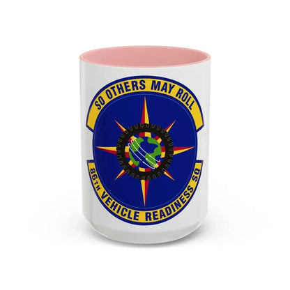 86th Vehicle Readiness Squadron (U.S. Air Force) Accent Coffee Mug 15oz Pink - Go Mug Yourself