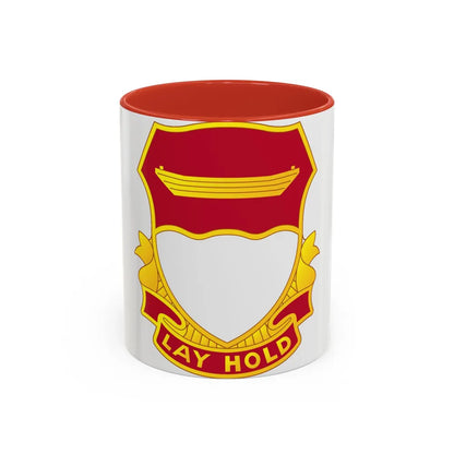 87 Engineer Battalion (U.S. Army) Accent Coffee Mug-11oz-Red-Go Mug Yourself